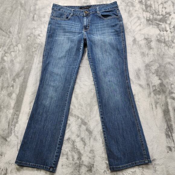 Calvin Klein Jeans Denim - Calvin Klein Jeans Womens 12 Blue Mid Rise Slim Bootcut Stretch Denim Casual